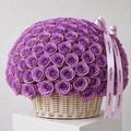 200 pcs Purple Rose Basket