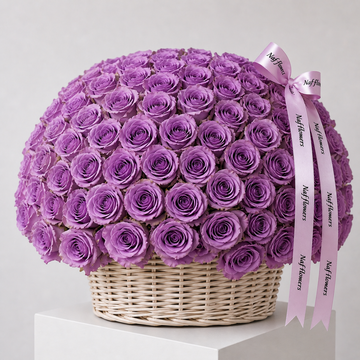200 pcs Purple Rose Basket