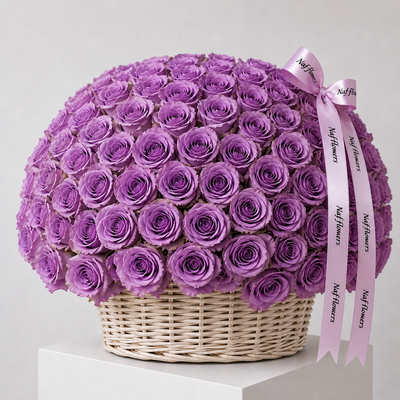 200 pcs Purple Rose Basket