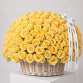 200 pcs Yellow Rose Basket