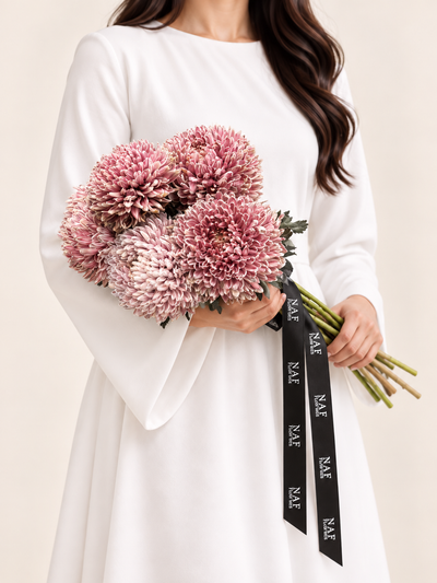 5 pcs Dusty pink Chrysanthemum Peony