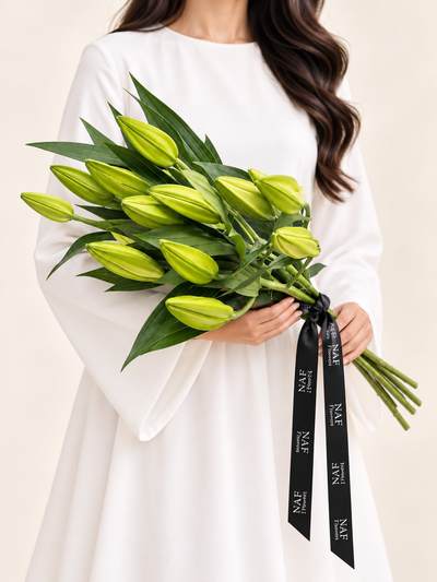 10 pcs White Lilies